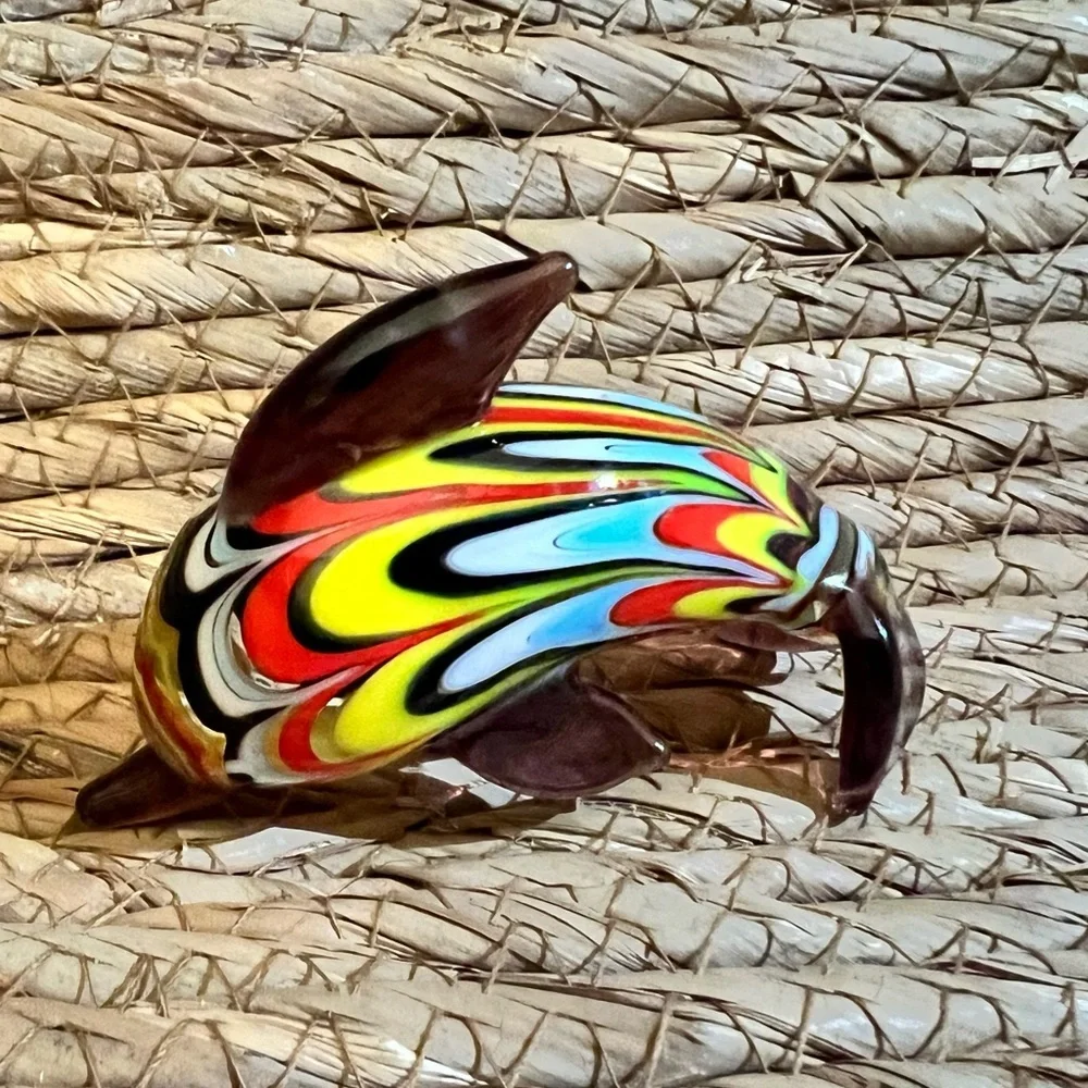 Murano art glass dolphin figurine